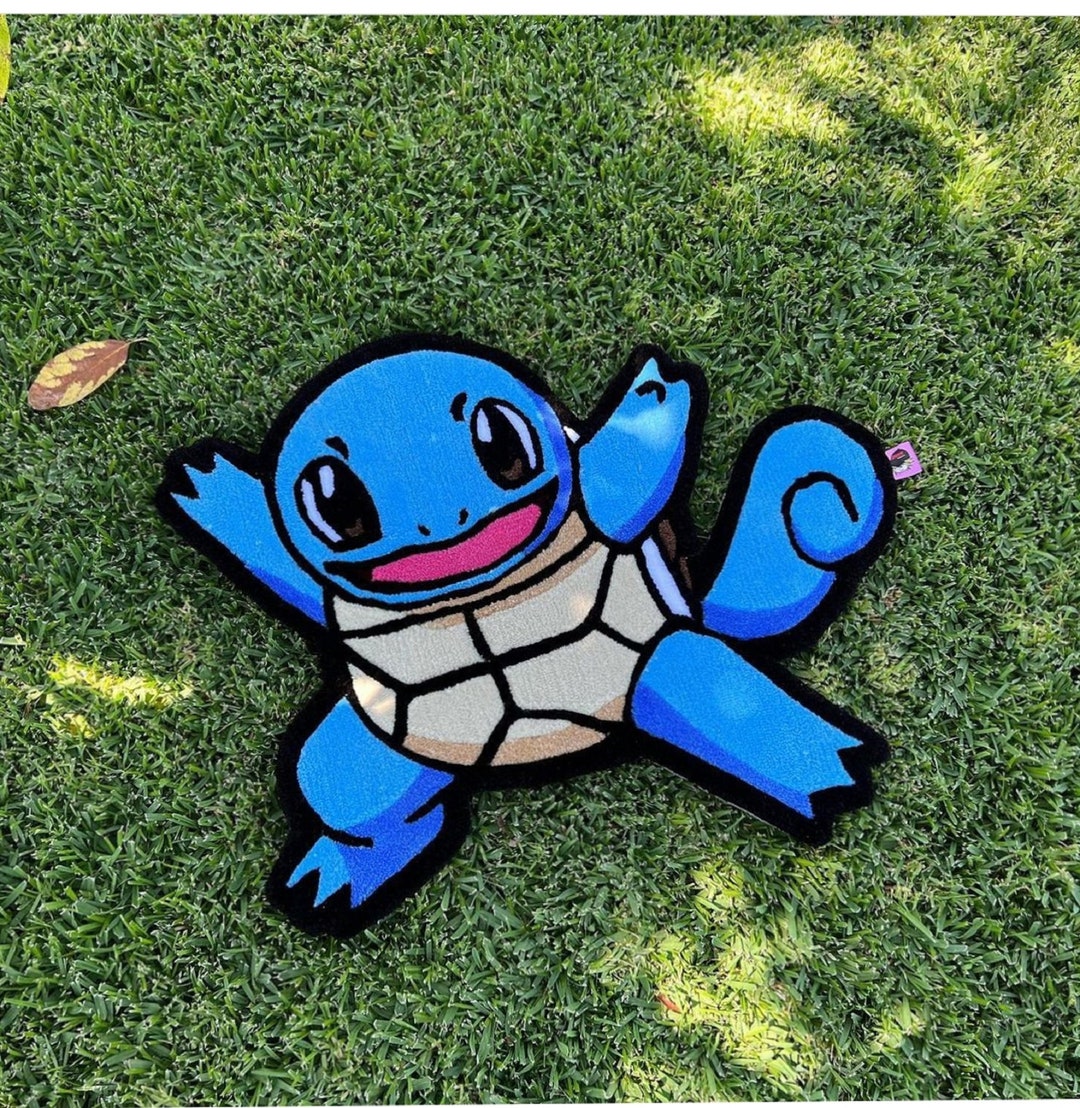 SQUIRTLE POKIMON Hand Tufted Rug/living Room Rug/area Rug/custom Rug ...