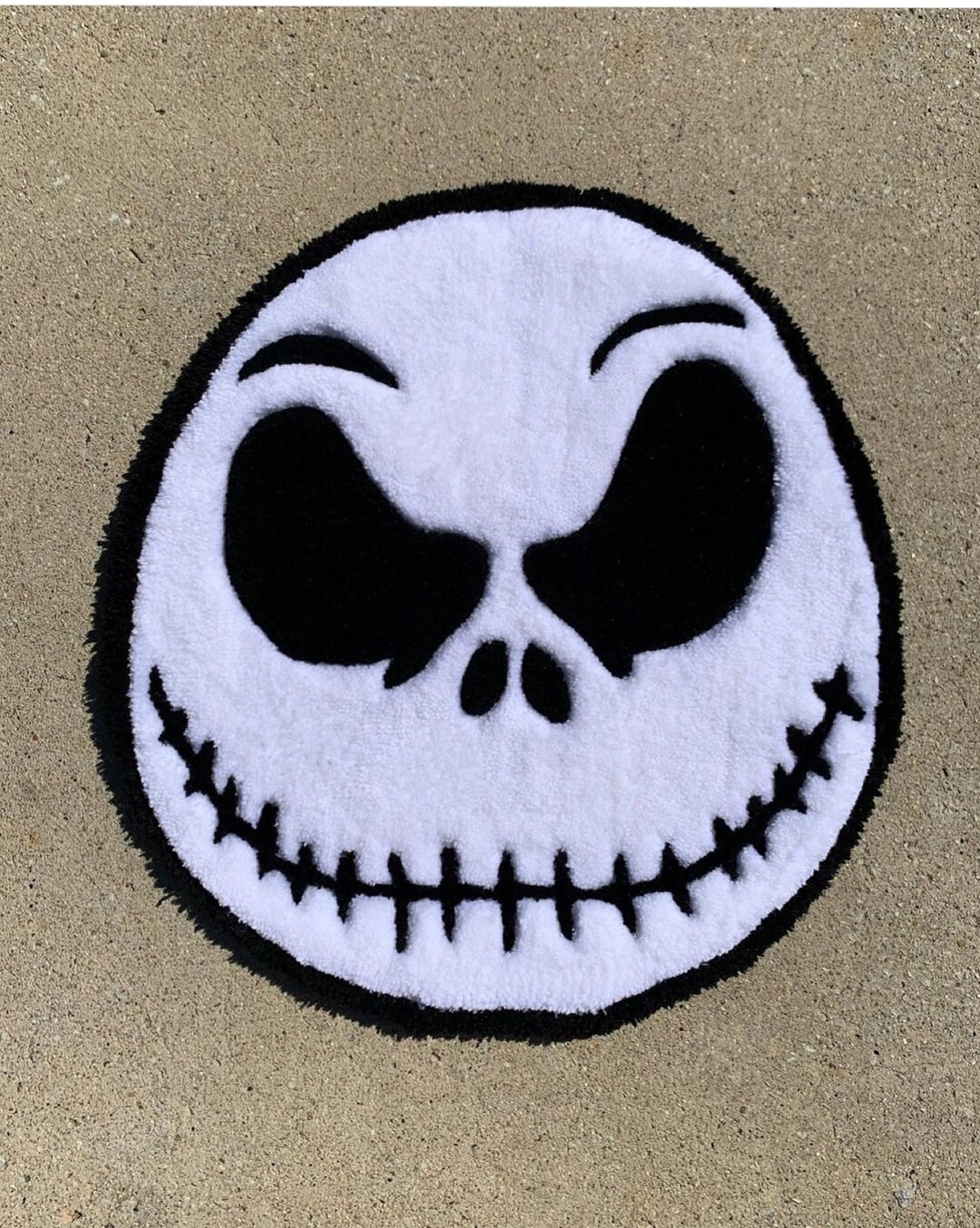 Jack Skellington Face Custom Tufted Rug/living Room Rug/custom Rug/bad