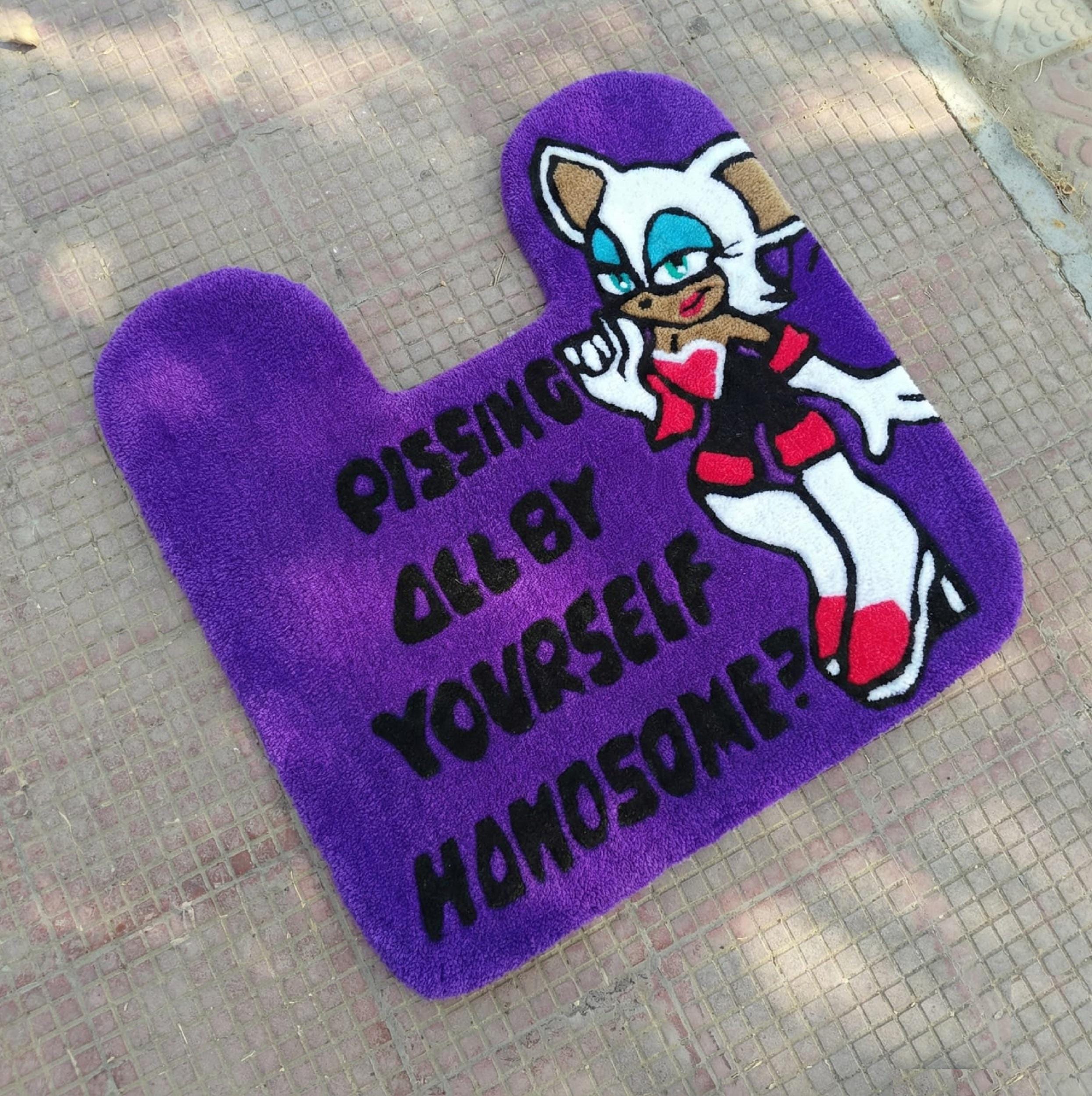 Rouge the Bat 'pissing All by Your Self Handsome ? Tufted Rug/wall ...