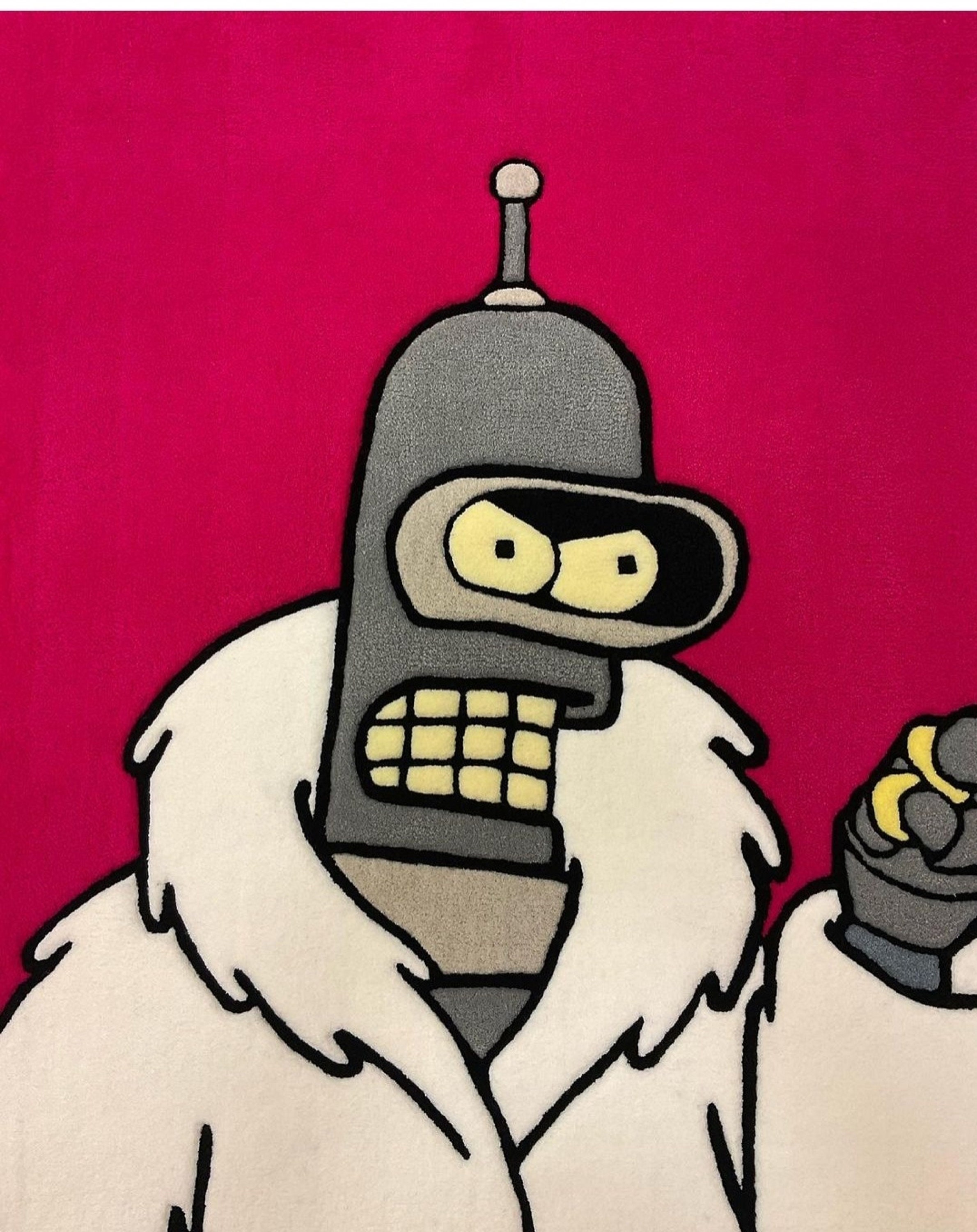 Bender Futurama Rug, Handmade Tufted Custom Design - Etsy