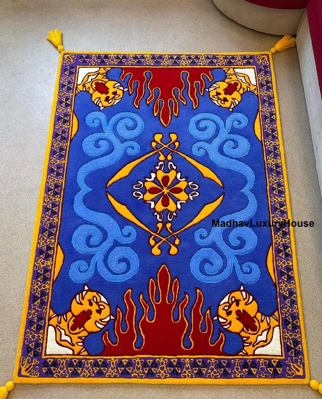 Aladdin's Carpet Tufted Rug: Modern Wool Indoor Rug/arabian Nights Rug ...