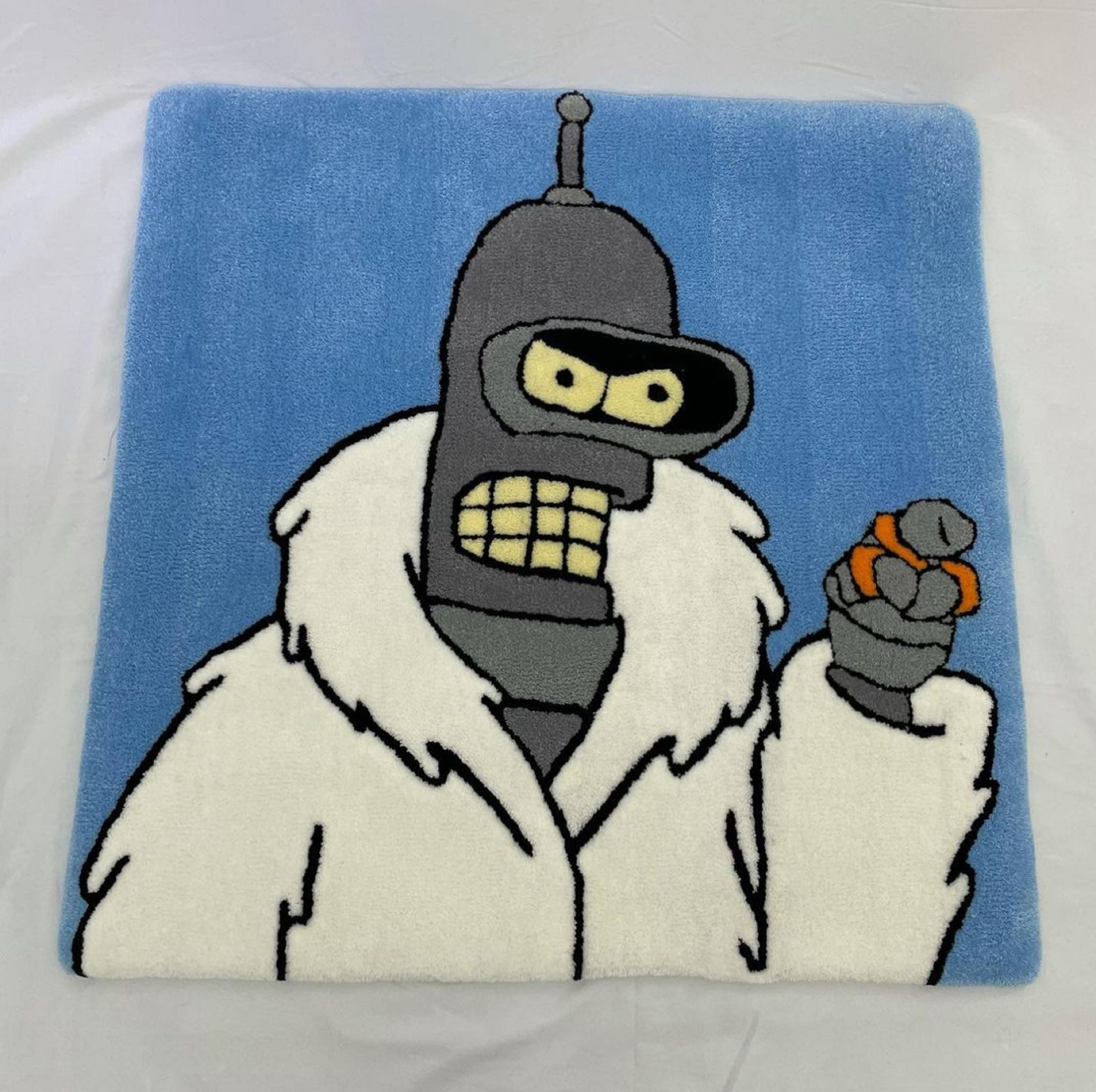 Handmade Futurama Bender Rug: Custom Tufted Robot Design - Etsy
