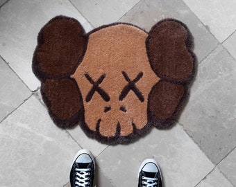 Kaws face custom tufted rug
