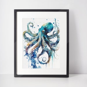 ミノカサゴの水彩画アートプリント：海の魚のイラストの壁飾り - Etsy 日本