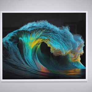 Waves Wall Art Wave Wall Art Gift for Surfers Surfing Gift Surfing Wall Art Ocean Wall Decal Digital Wall Art Beach House Art Beach Art Wave