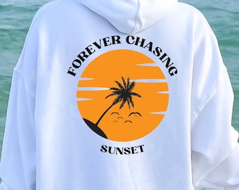 Sunset Hoodie: Beachy Coconut Girl Surf Sweatshirt