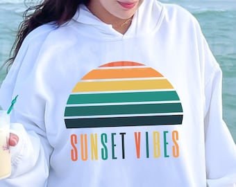 Sunset Vibes Hoodie: Beachy Surf Sweatshirt