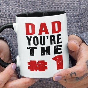 Dad You Are The 1 Coffee Mug Gift, No 1 Dad Coffee Mug, 1 Dad Coffee Cup, Surprise Mug Gift for Dad, Tea Cup for Fathers Day 11oz Accent Mug