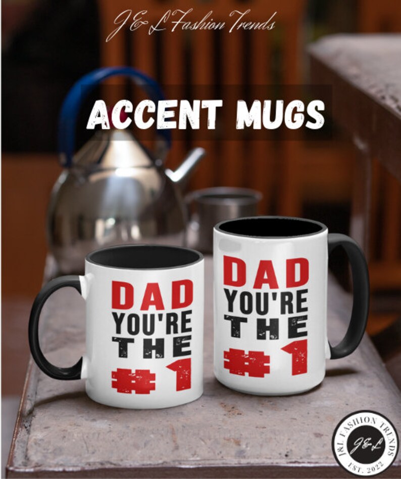 Dad You Are The 1 Coffee Mug Gift, No 1 Dad Coffee Mug, 1 Dad Coffee Cup, Surprise Mug Gift for Dad, Tea Cup for Fathers Day image 3