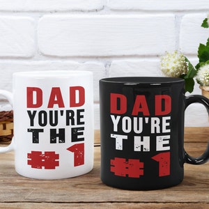 Dad You Are The 1 Coffee Mug Gift, No 1 Dad Coffee Mug, 1 Dad Coffee Cup, Surprise Mug Gift for Dad, Tea Cup for Fathers Day image 10