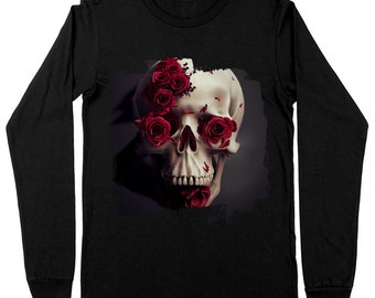 Roen Uomo Glitter Skull Long Sleeve T-shirt - Japanese Streetwear