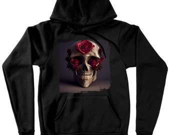 Skull & Roses Hoodie: Unisex Graphic Sweatshirt