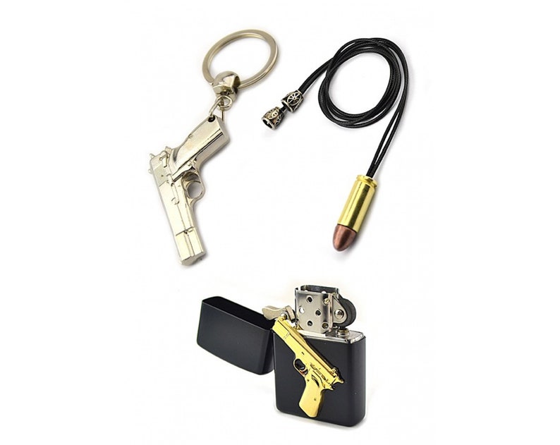 Gold Colt 1911 Embossed Lighter With Matching Keychain & 9 Mm Etsy