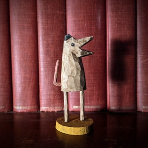 Possum Wooden Figurine