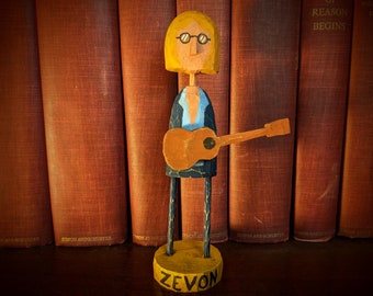 Warren Zevon Wooden Figurine