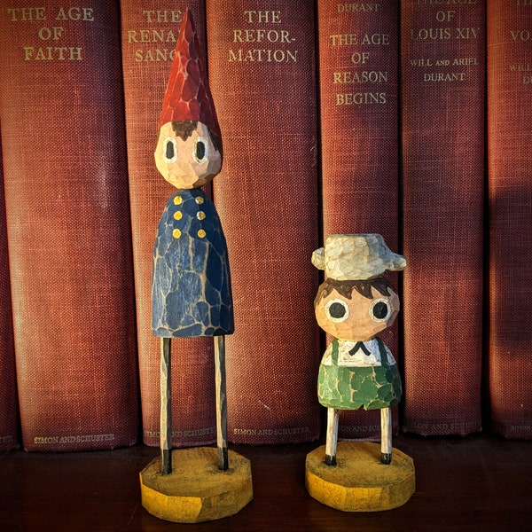 Greg and Wirt Wooden Figurines