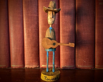 Townes Van Zandt Wooden Figurine