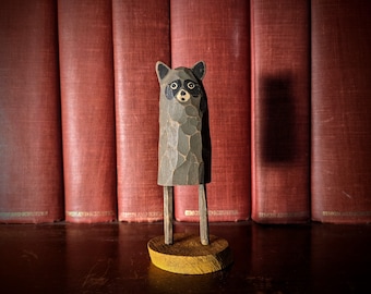 Raccoon Wooden Figurine