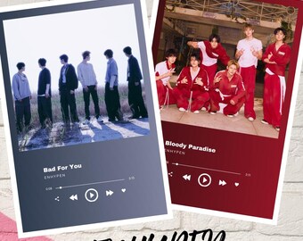 ENHYPEN Song Prints | 6x4 Photo | Mini Music Poster