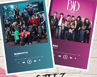 ATEEZ Song Prints | 6x4 Photo | Mini Music Poster