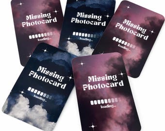 Kpop Binder Fillers | Missing Photocard | Double-sided | Pack of 10 | Sky