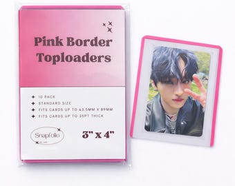 Kpop Toploaders - 3"x4" Pink (Pack of 10), Photocard Trading