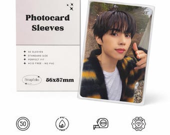 Kpop Photocard Sleeves - 56x87mm (Pack of 50)