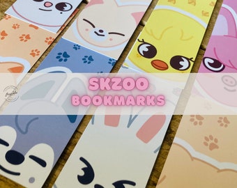 SKZOO Stray Kids Bookmark (Double-sided),  Cute Kpop Gift