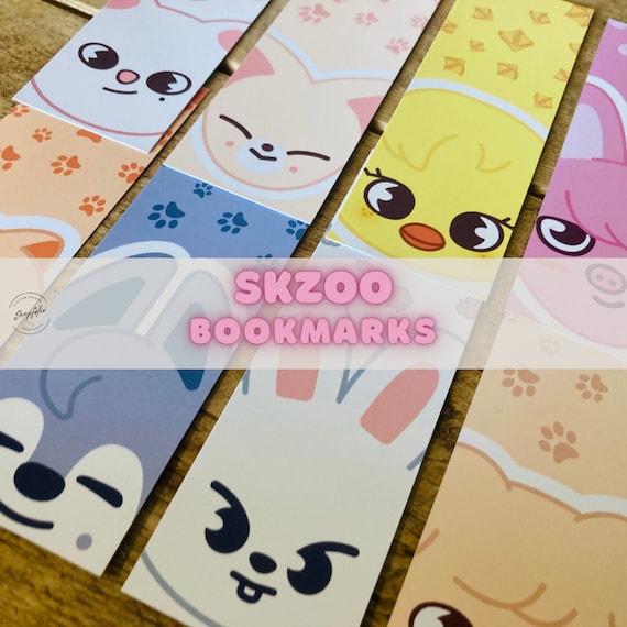 SKZOO Stray Kids Bookmark (double-sided), Cute Kpop Gift - Etsy