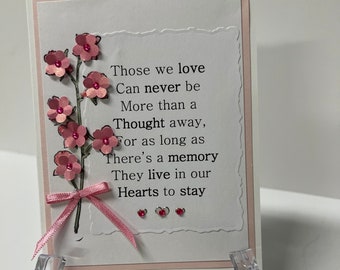 Sympathy Cards with Flowers and Verse