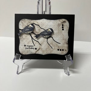 Carte d'anniversaire deux oiseaux