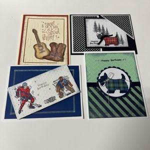 Cartes d'anniversaire, cartes 3D. Jeu de cartes, cartes masculines