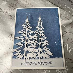 Carte de Noël Sapins de Noël