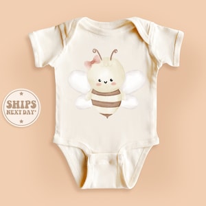Bee Onesie®, Honey Bee Baby Girl Bodysuit, Bumble Bee Onesie®, Cute Natural Baby Onesie®, Baby Girl Bodysuit, Queen Bee Onesie® #TLC00074