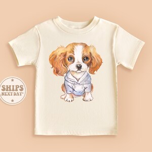 Dog Baby Shirt, Cavalier King Charles Spaniel Shirt, Cute Natural Animal Gift, Dog Owner Kids Shirt #TLC00384