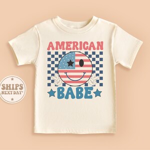 Chemise American Babe, chemise pour tout-petits jour de l'indépendance, cadeaux naturels mignons pour enfants #TLC00778