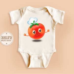 Tomato Onesie®, Vegetable Baby Bodysuit, Cute Natural Baby Onesie®, Vegan Baby Gift #TLC00470