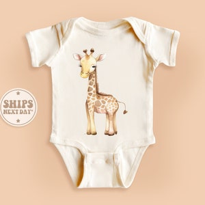 Giraffe Onesie®, Funny Animal Onesie®, Giraffe Baby Bodysuit, Cute Natural Onesie® #TLC00160