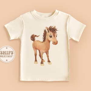 Horse Baby Shirt, Animal Toddler Shirt, Colt Kids Shirt, Cute Natural Baby Shirt#TLC00444