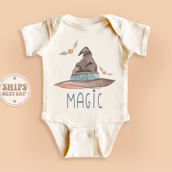 Magic Hat Baby Onesie®, Cute Natural Kid Gifts, Funny Baby Wizard Bodysuit, Magical Onesie® #TLC00277