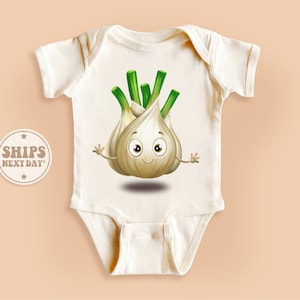 Garlic Baby Onesie®, Foodie Baby Bodysuit, Vegan Baby Onesie®, Cute Natural Kid Gifts #TLC00462