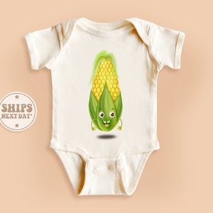 Corn Baby Onesie®, Vegetable Baby Bodysuit, Vegan Baby Gift, Cute Natural Kid Gifts #TLC00466
