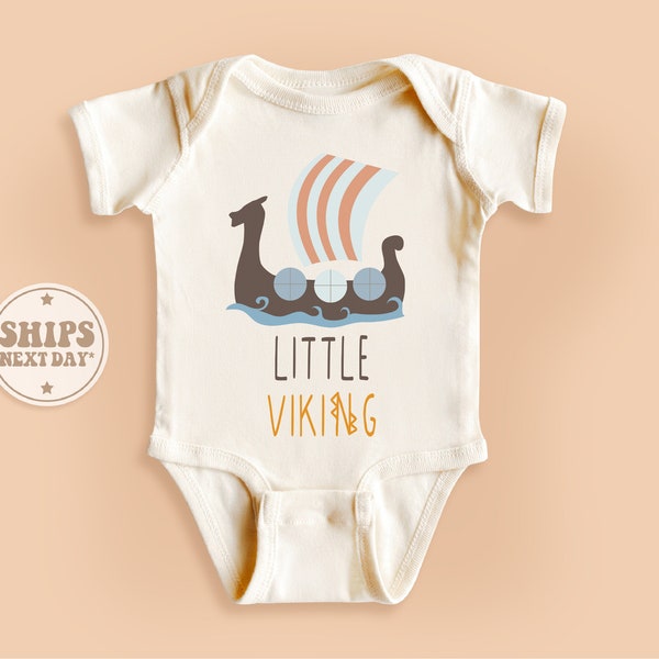 Little Viking Baby Onesie®, Cute Natural Baby Onesie®, Viking Baby Gift, Scandinavian Baby Bodysuit #TLC00261