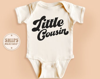 Little Cousin Onesie®, Cute Little Cousin Baby Bodysuit, Retro Natural Baby Onesie®, Cousin Crew Onesie®, Baby Announcement Gift #TLC00063