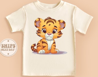 Tiger Baby Shirt, Cute Animal Toddler Shirt, Little Tiger Natural Baby Gift #TLC00396