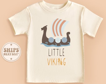 Little Viking Baby Shirt, Funny Natural Toddler Shirt, Viking Baby Gift, Scandinavian Kids Shirt #TLC00261
