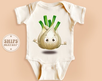 Garlic Baby Onesie®, Foodie Baby Bodysuit, Vegan Baby Onesie®, Cute Natural Kid Gifts #TLC00462