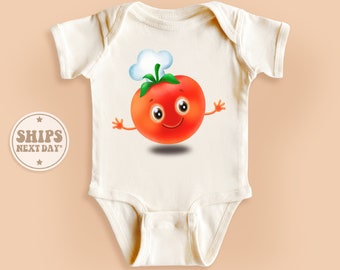 Tomato Onesie®, Vegetable Baby Bodysuit, Cute Natural Baby Onesie®, Vegan Baby Gift #TLC00470