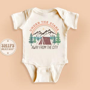Under The Stars Away From The City Baby Onesie®, Adventure Lover Baby Bodysuit, Retro Natural Kid Gifts #TLC01361