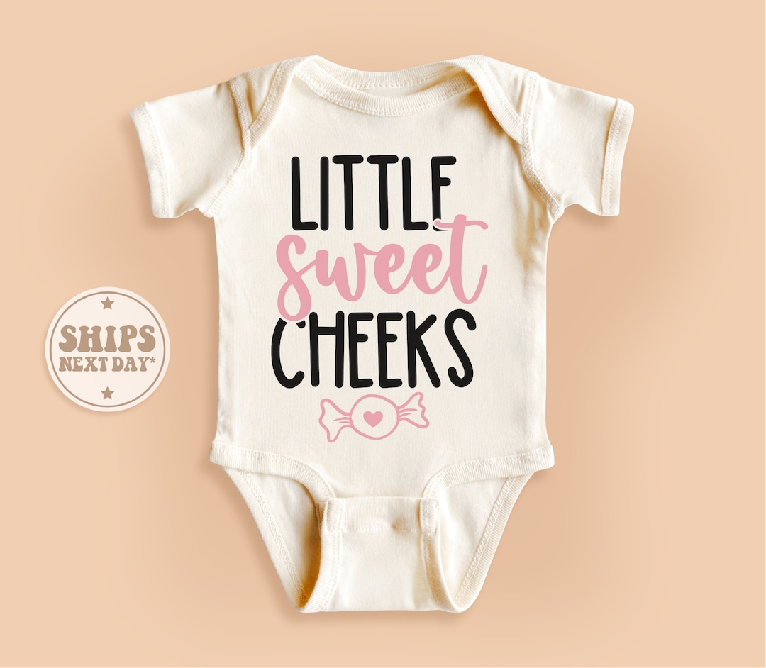 Little Sweet Cheeks Onesie®, Candy Baby Girl Onesie®, Cute Natural